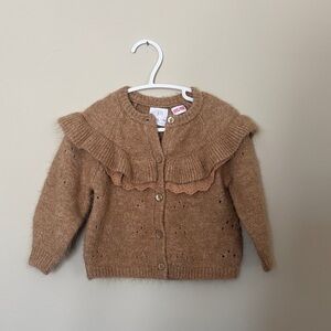 🌞 5/$25 Zara Tan Ruffled Knit Sweater for Kids
